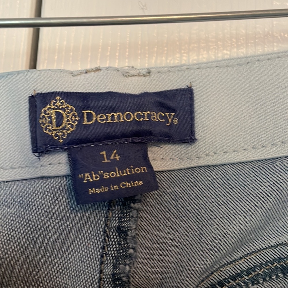 Euc Democracy “Ab”Solution. Size 14. Distressed C… - image 2